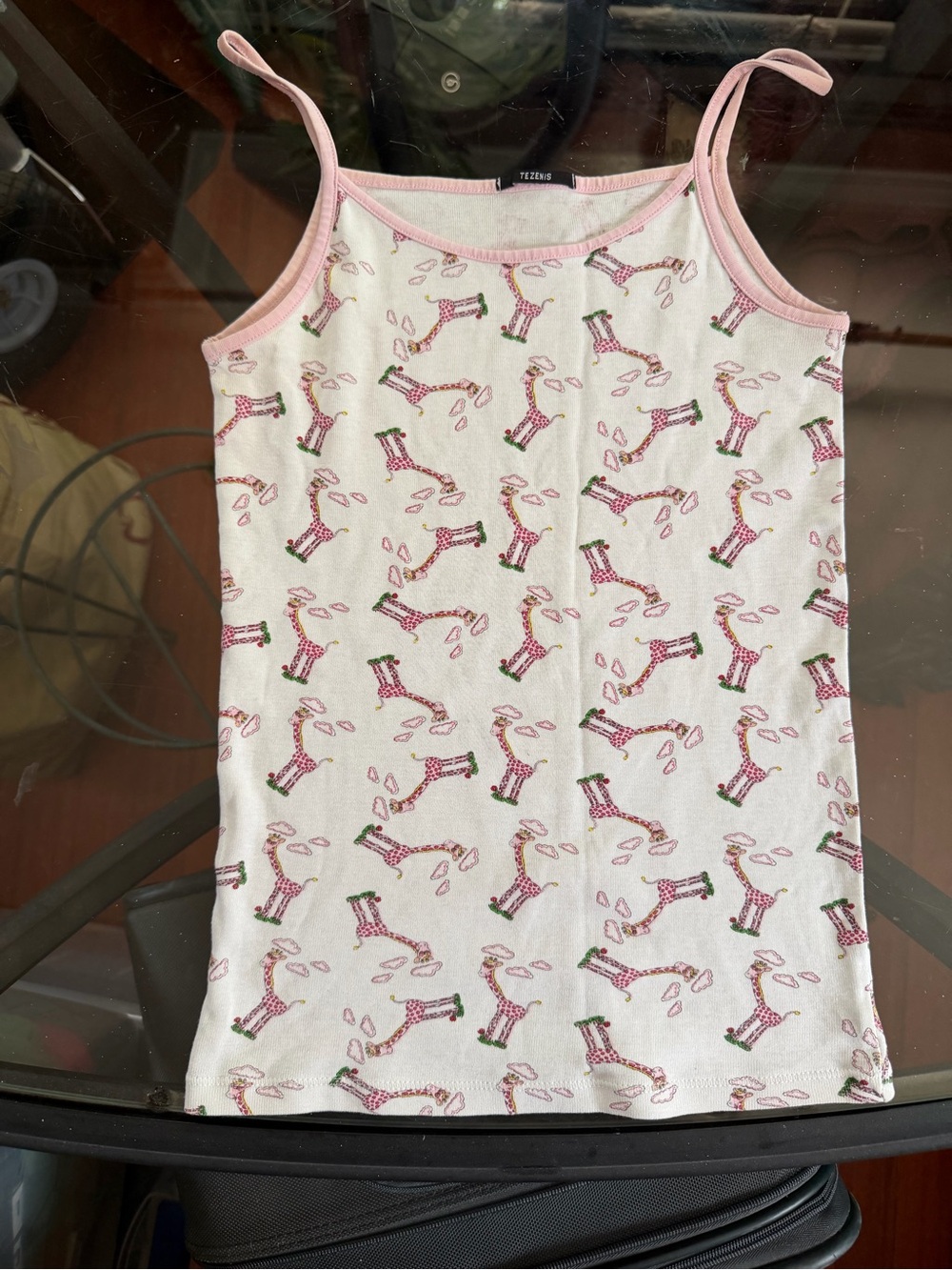 Terez Pink Printed Girls' Tank Top